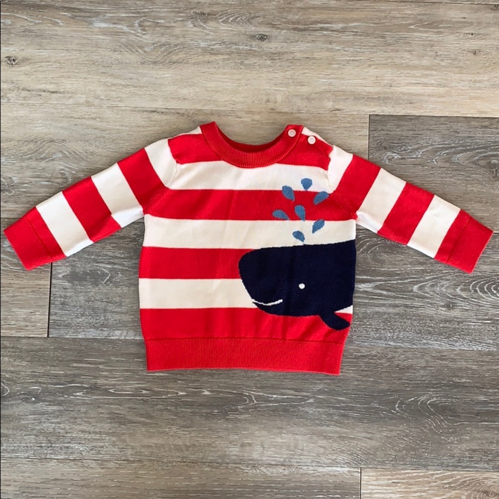 Gap Stripe Whale Pullover Sweater